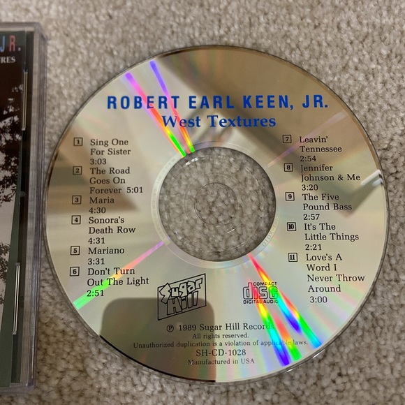 🔥 5 for $5🔥 Robert Earl Keen Jr. West Textures CD - Picture 3 of 5